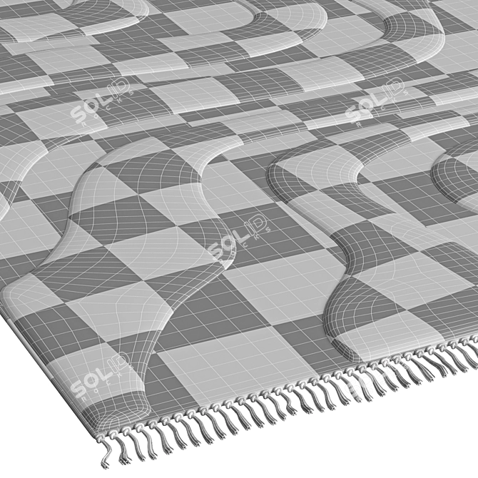 Modern Hilo Tufted Rug 3D model image 6