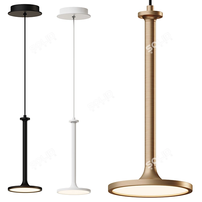 Mid-Century Inspired Ceramic Elegance 3D model image 1