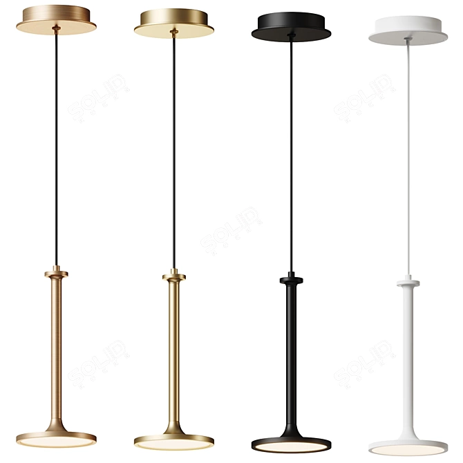 Mid-Century Inspired Ceramic Elegance 3D model image 3