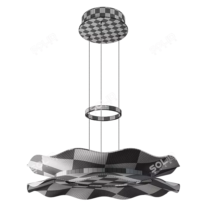 Modern Floral Pendant Lamp Fixture 3D model image 3