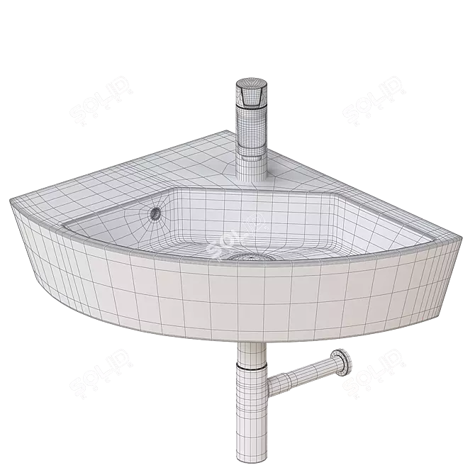 Roca Hall 327623000 Washbasin 3D Model 3D model image 2