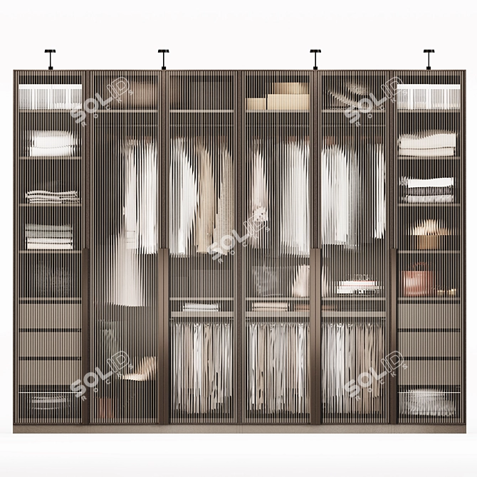 Handcrafted Metal Village Houses Display 3D model image 1