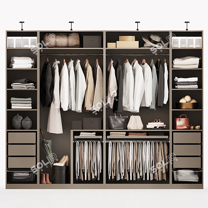 Handcrafted Metal Village Houses Display 3D model image 4