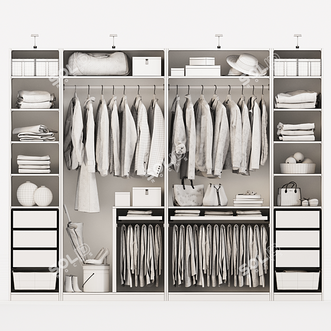 Handcrafted Metal Village Houses Display 3D model image 6