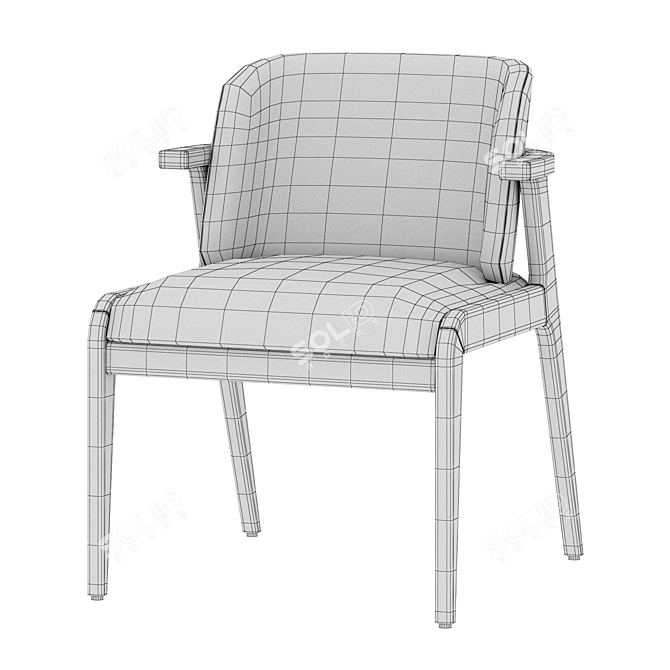 Elegant Nowe Dining Chair 3D model image 5