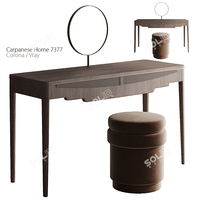 Elegant Vanity Table 7377 3D model image 1