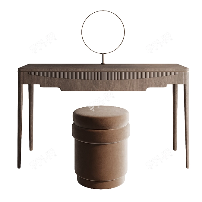 Elegant Vanity Table 7377 3D model image 2