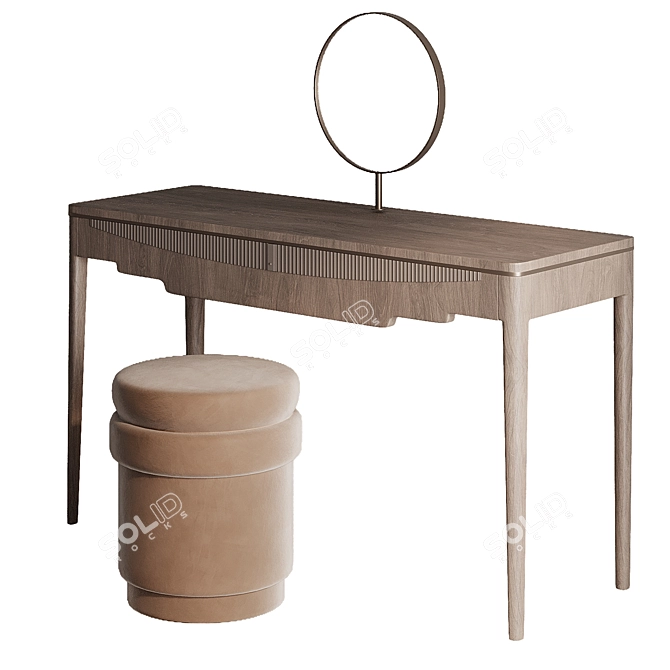 Elegant Vanity Table 7377 3D model image 4