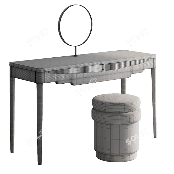 Elegant Vanity Table 7377 3D model image 5