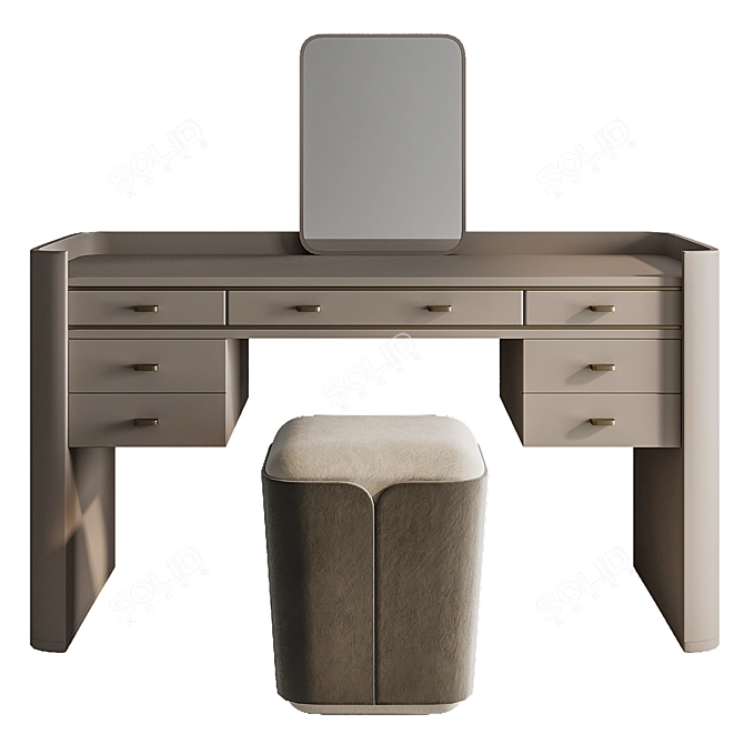 Luxurious CRIS II Dressing Table 3D model image 2