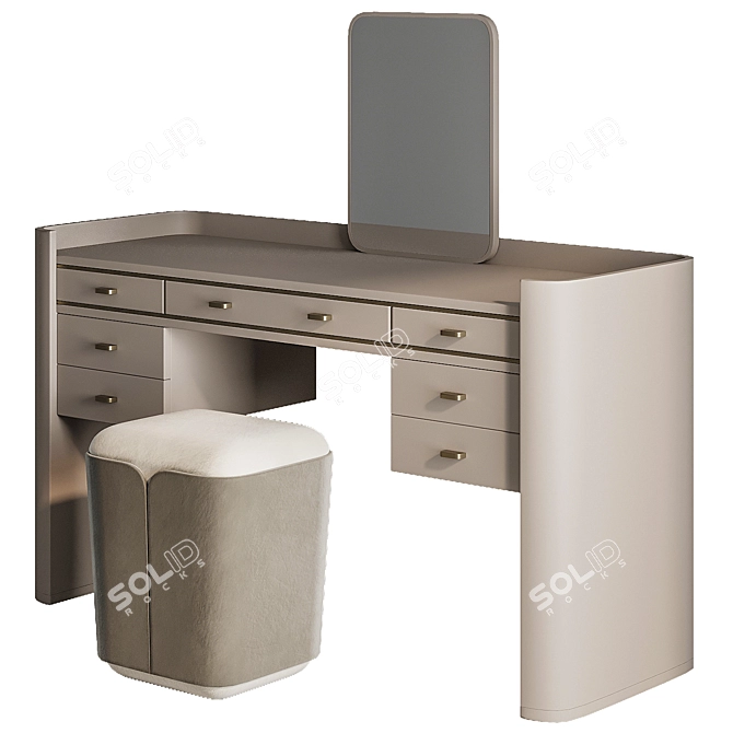 Luxurious CRIS II Dressing Table 3D model image 4