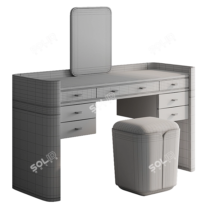 Luxurious CRIS II Dressing Table 3D model image 5