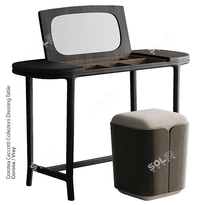 Elegant Dorotea Dressing Table 3D model image 1