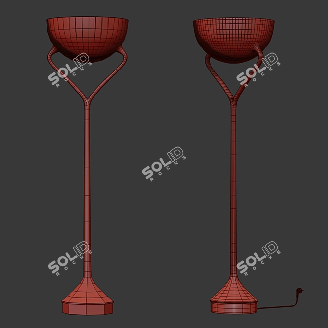 Elegant Eric Schmitt Standing Lamp 3D model image 2