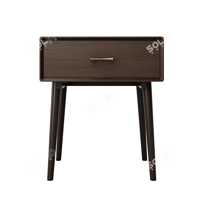 Chic 1-Drawer Nightstand by Novogratz 3D model image 2