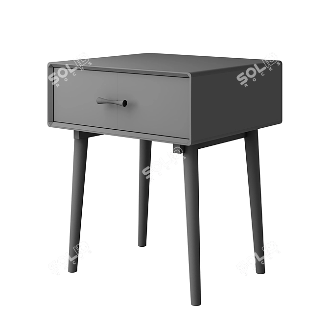 Chic 1-Drawer Nightstand by Novogratz 3D model image 4