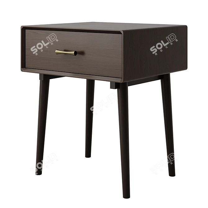 Chic 1-Drawer Nightstand by Novogratz 3D model image 5