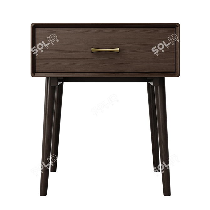 Chic 1-Drawer Nightstand by Novogratz 3D model image 6