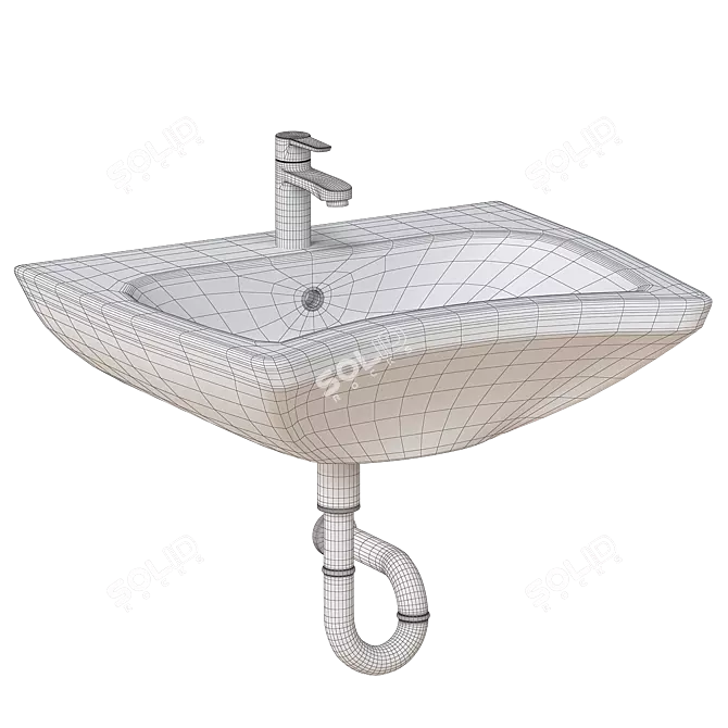 Creavit BD060-00CB00E-0000 Washbasin for Disabled 3D model image 2