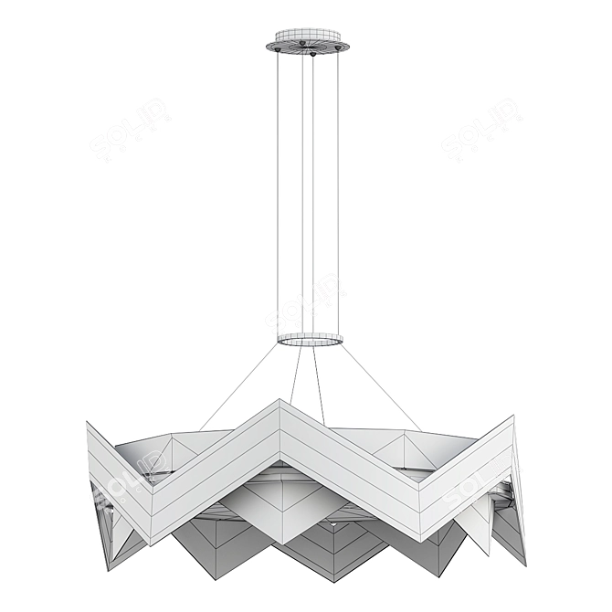 Circular Chandeliers and Lamps FINIAN 3D model image 3