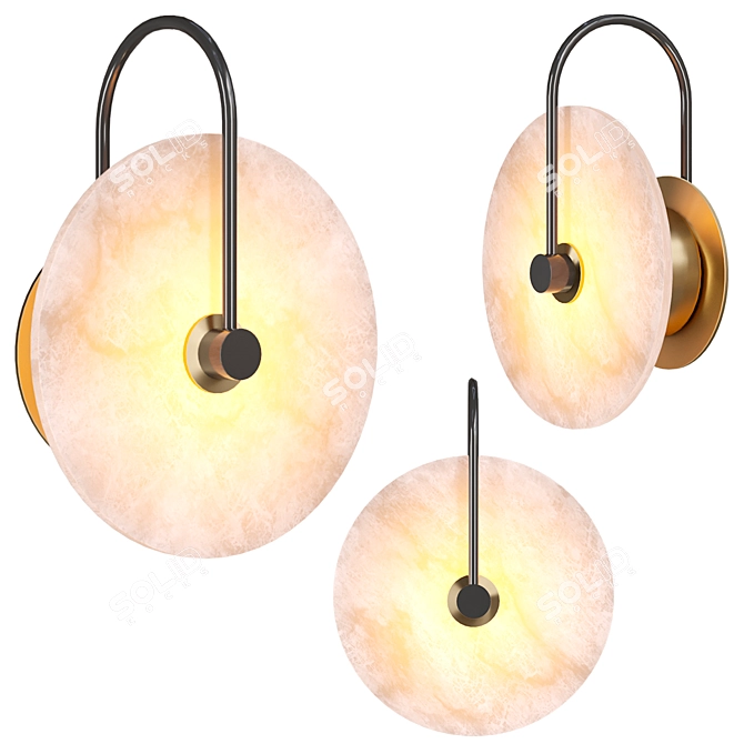 Title: Modern Lambert B Wall Light 3D model image 1