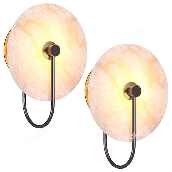 Title: Modern Lambert B Wall Light 3D model image 2