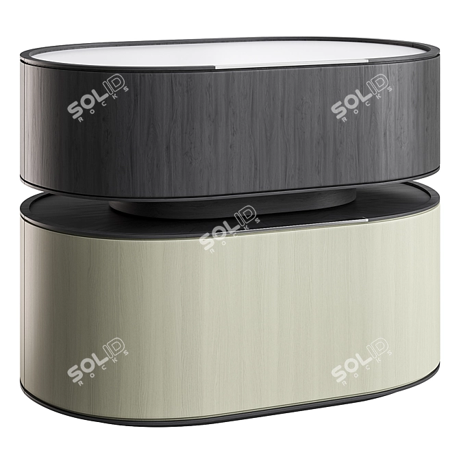 Elegant Modern Yabu Bedside Table 3D model image 3