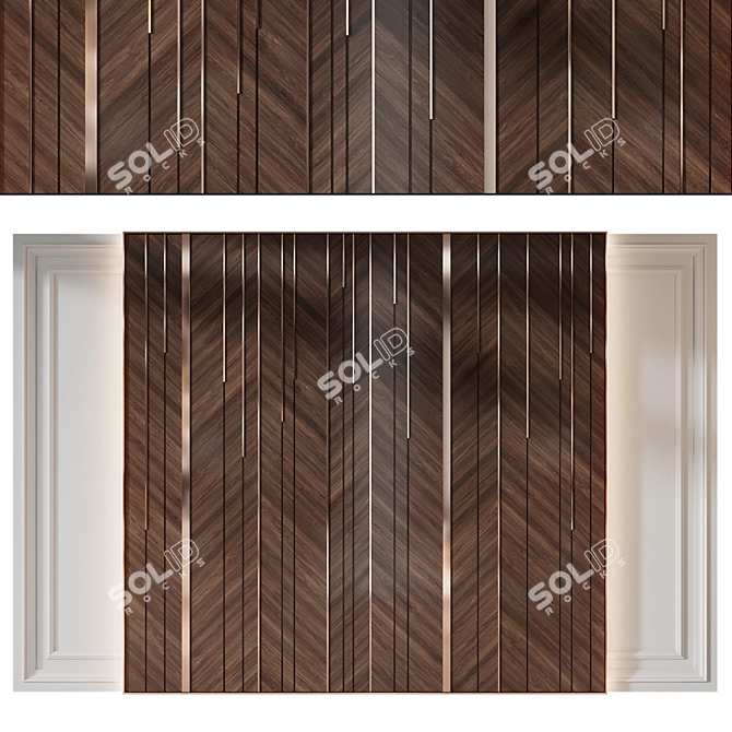 Modern Wall Panel Decor Pack 3D model image 1