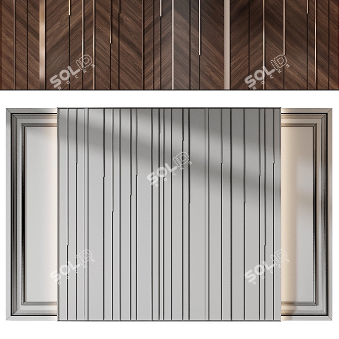 Modern Wall Panel Decor Pack 3D model image 2