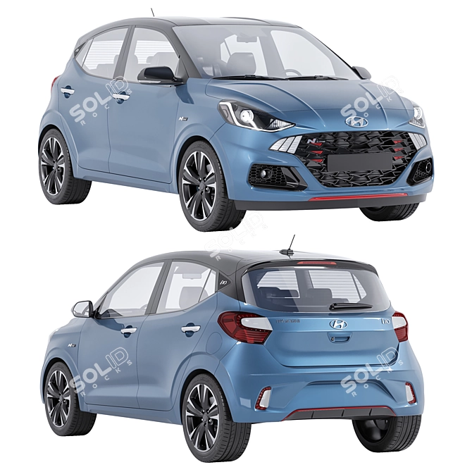 Hyundai i10 3D Model Bundle 3D model image 1