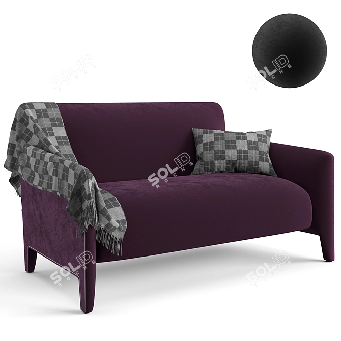 Luxurious Fendi Casa Sabrina Sofa 3D model image 1