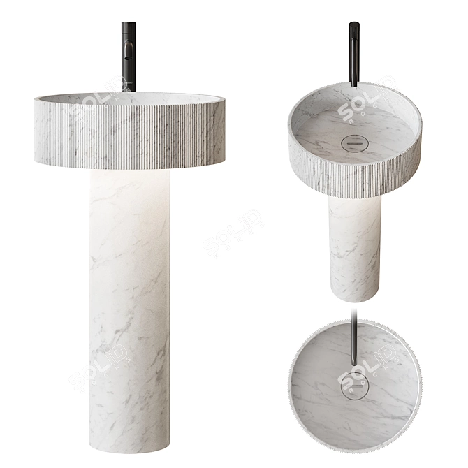 Modern Freestanding Washbasin Filorigo Set 3D model image 1