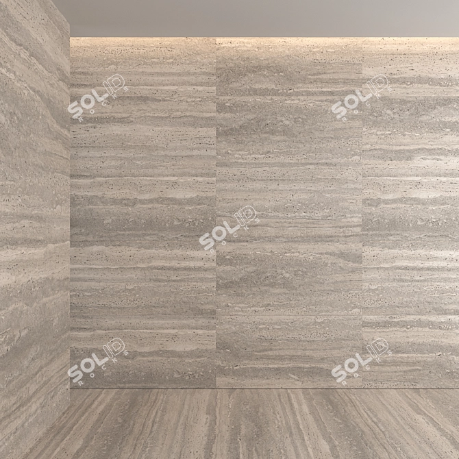 Travertine Seamless 3D Tile Model 3D model image 4