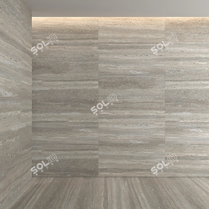 Travertine Seamless 3D Tile Model 3D model image 4