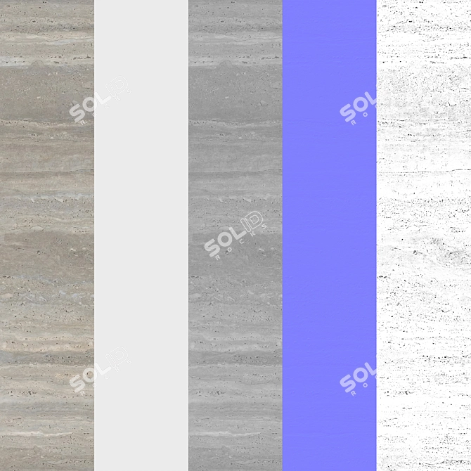 Travertine Seamless 3D Tile Model 3D model image 6