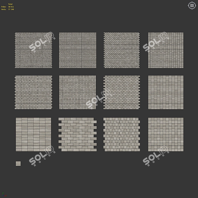 Travertine Seamless 3D Tile Model 3D model image 7