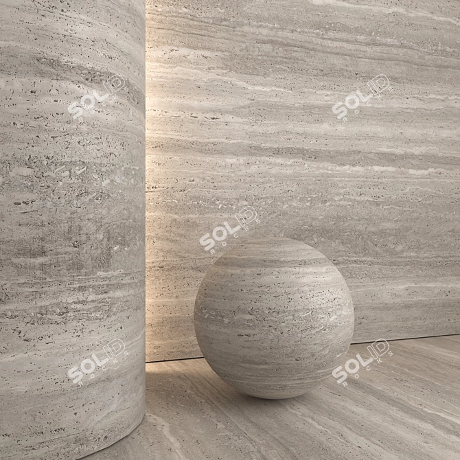 High-quality Travertine 3D Model 3D model image 2