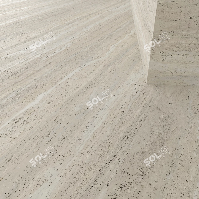 Travertine Seamless 3D Tile Model 3D model image 3