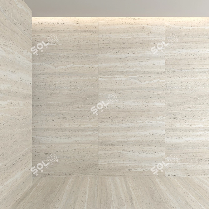 Travertine Seamless 3D Tile Model 3D model image 4