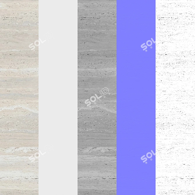 Travertine Seamless 3D Tile Model 3D model image 6