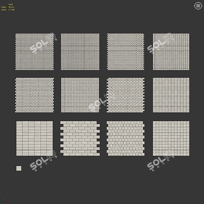 Travertine Seamless 3D Tile Model 3D model image 7