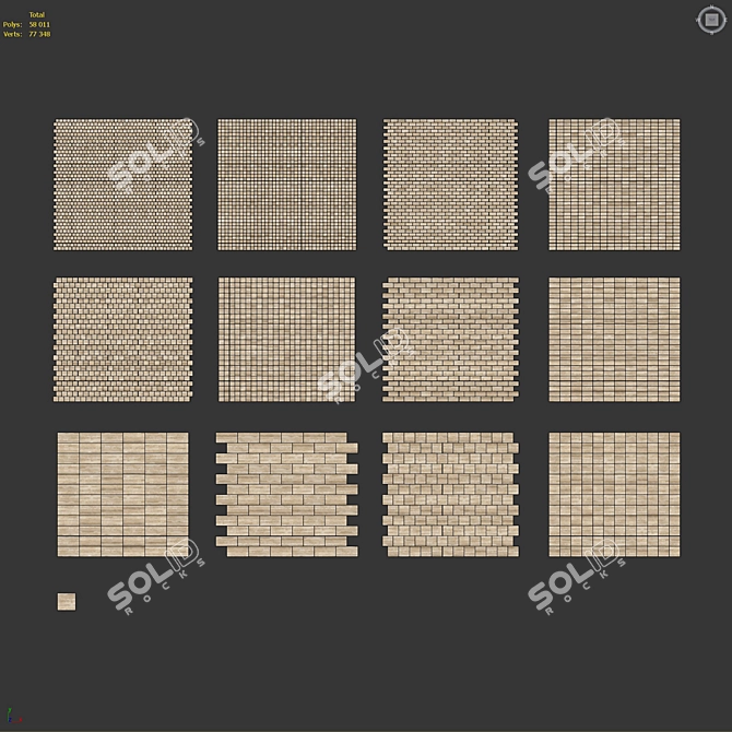 Travertine Seamless 3D Model Texture 3D model image 7