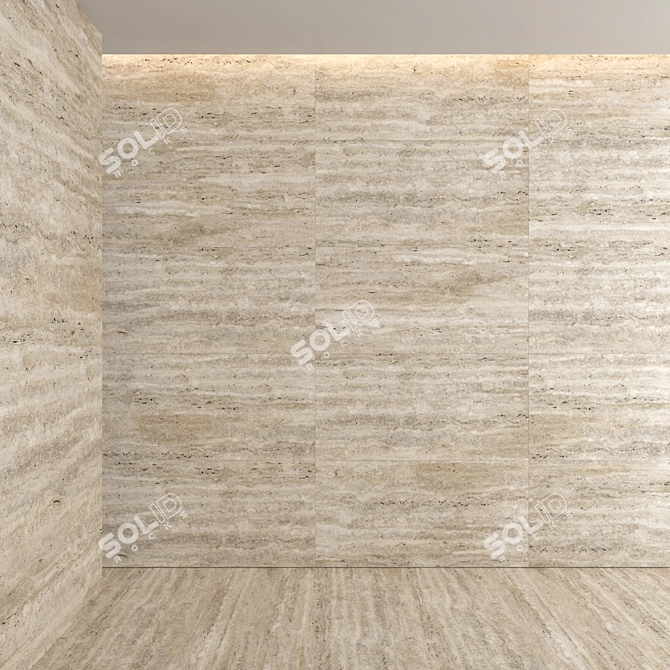 Travertine 3D Tiles Model Set 3D model image 5