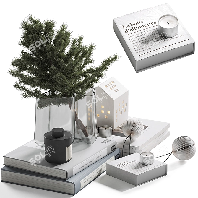 Holiday Decor Set with V-Ray Materials 3D model image 3