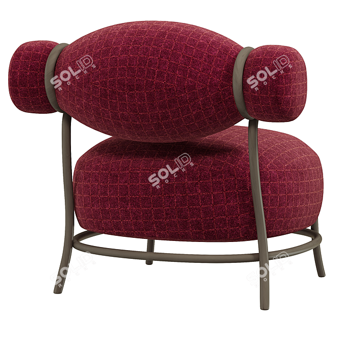 Contemporary Chignon Armchair Modern Design 3D model image 5