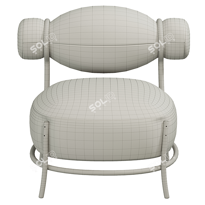 Contemporary Chignon Armchair Modern Design 3D model image 6