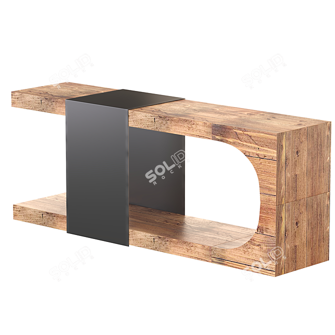 Modern Rustic Eldad Console Table 3D model image 2