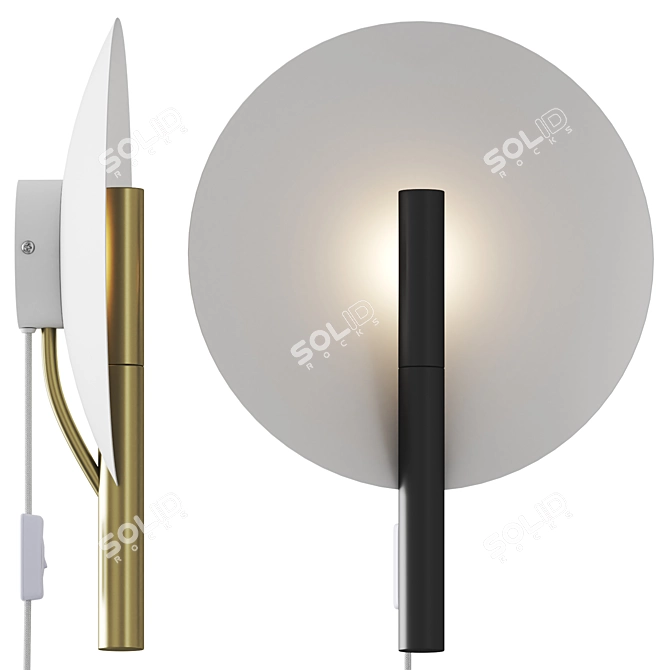 Elegant and Modern Furiko Sconce 3D model image 1