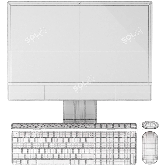 Apple iMac M3 3D Model 3D model image 5