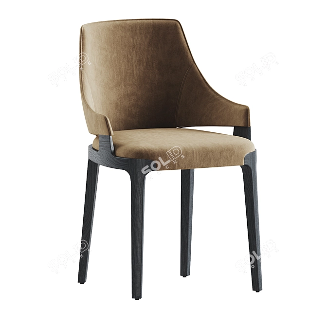 Elegant Velis Dining Chair by Potocco 3D model image 4